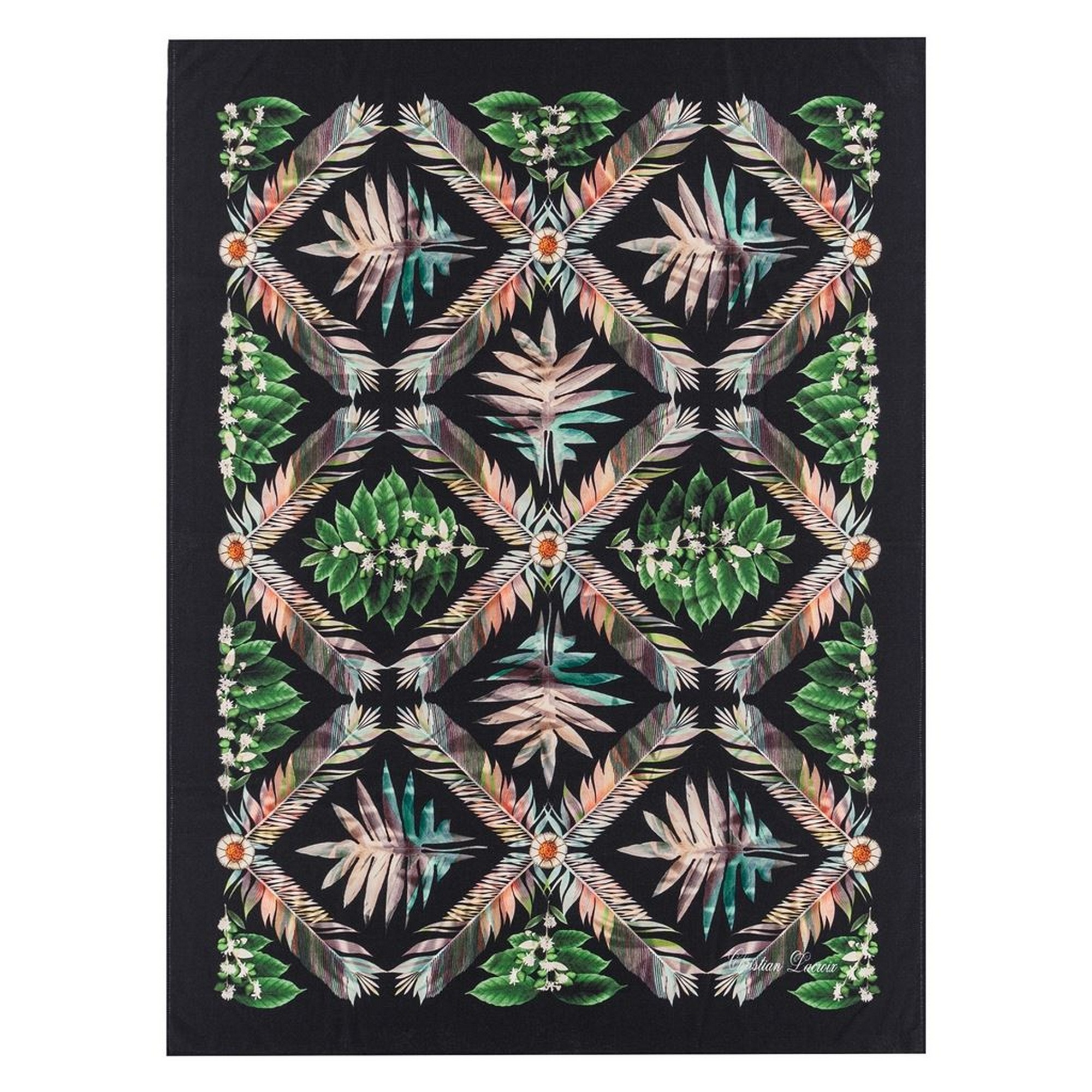 Feather Park Throw By Christian Lacroix In Jais Black